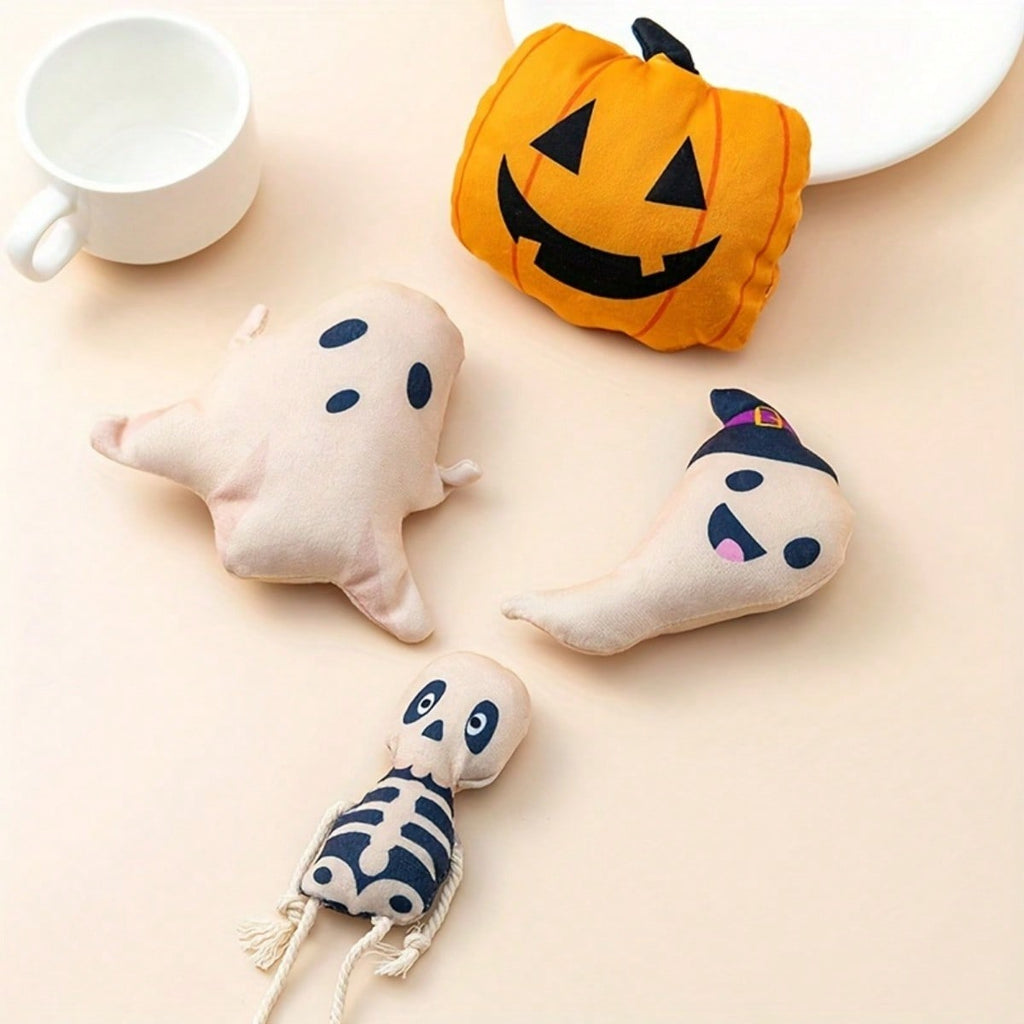 Halloween Mint Plush Cat Teaser Toys Set