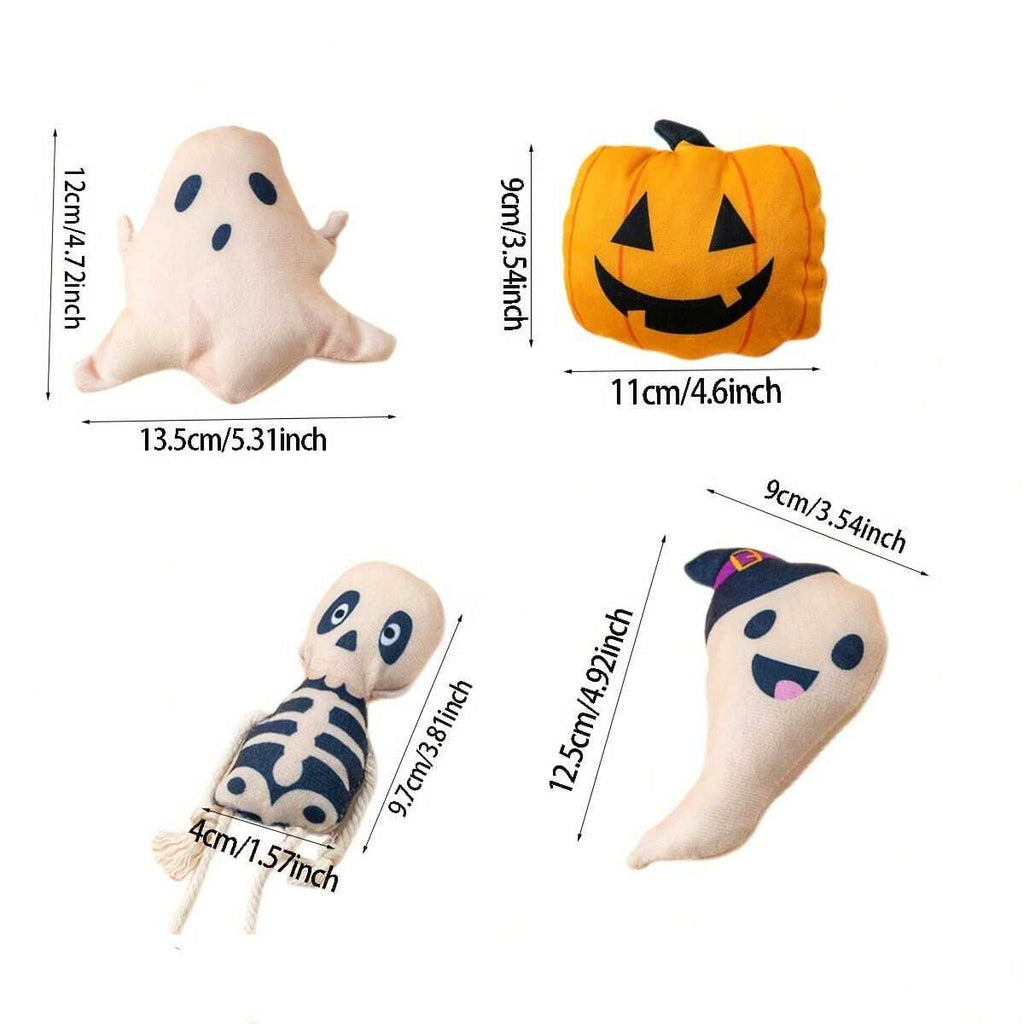 Halloween Mint Plush Cat Teaser Toys Set
