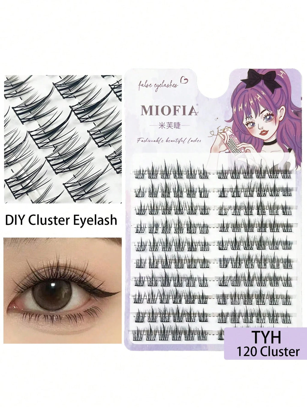 Sunflower C-Curl Individual Lash Clusters Extension Kit with Applicator