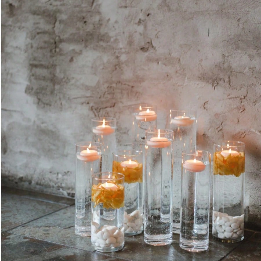 Round Floating Candles For Centerpieces And Events