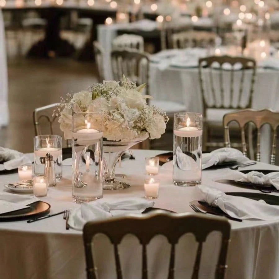 Round Floating Candles For Centerpieces And Events