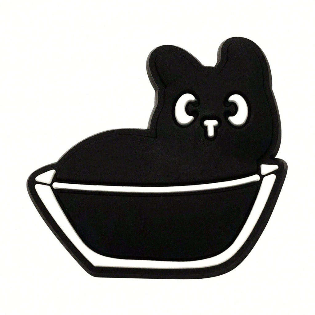 Lovely Black Cat PVC Shoe Charms Set 12-Piece