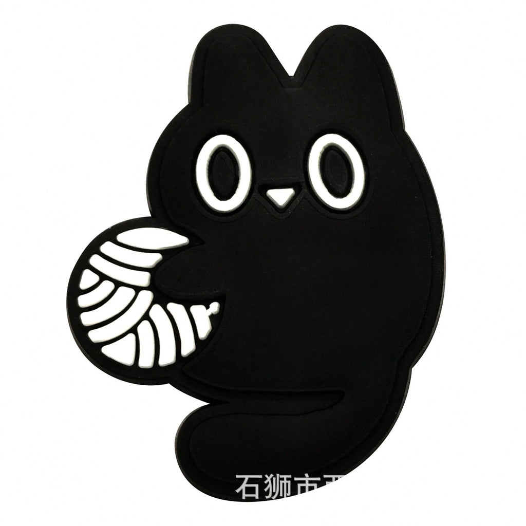 Lovely Black Cat PVC Shoe Charms Set 12-Piece