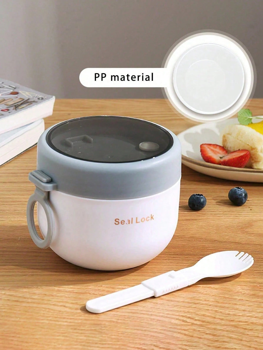 Portable Oat Yogurt Cup With Spoon 600ml
