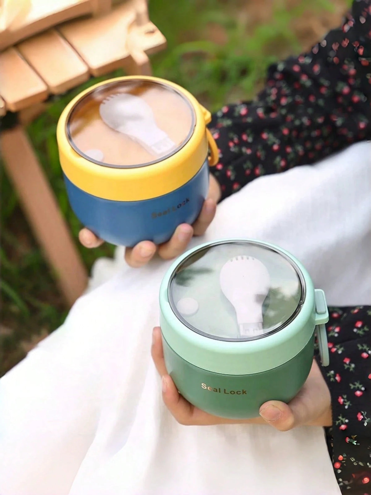 Portable Oat Yogurt Cup With Spoon 600ml