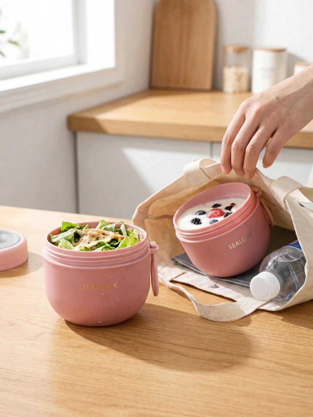 Portable Oat Yogurt Cup With Spoon 600ml