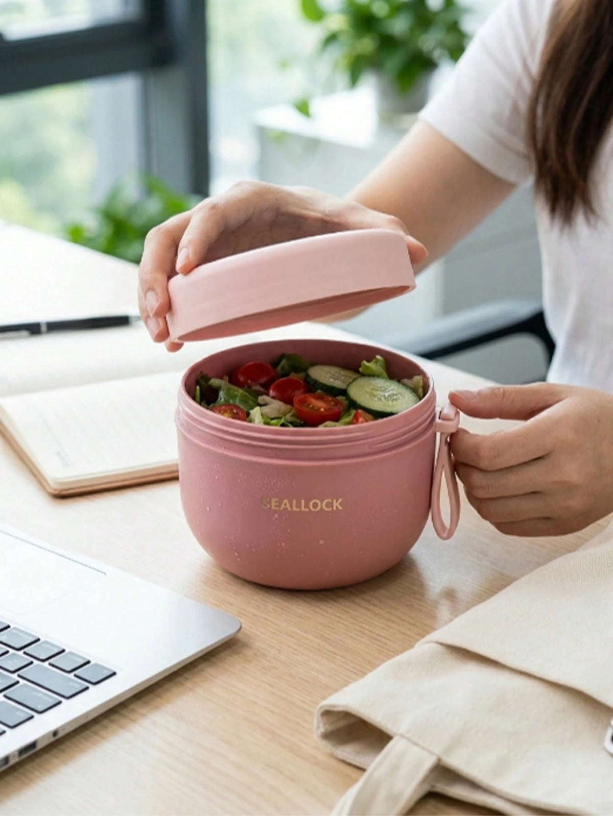 Portable Oat Yogurt Cup With Spoon 600ml