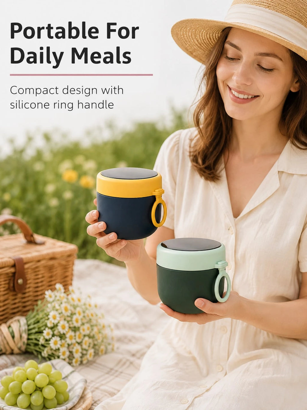 Portable Oat Yogurt Cup With Spoon 600ml