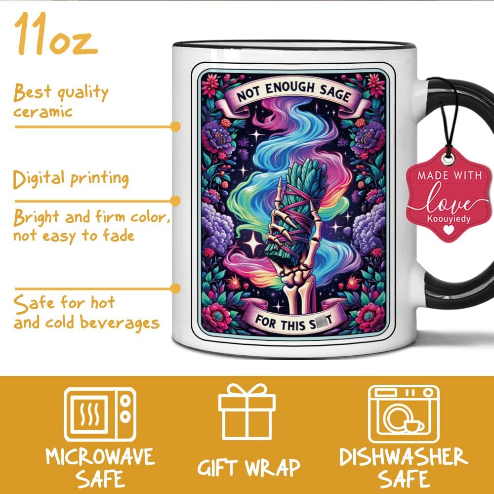 Koouyiedy Not Enough Sage Skeleton Mug 325ml