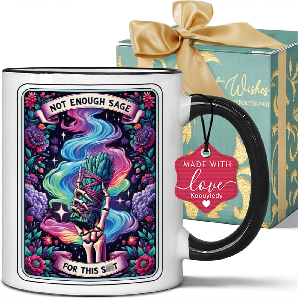 Koouyiedy Not Enough Sage Skeleton Mug 325ml