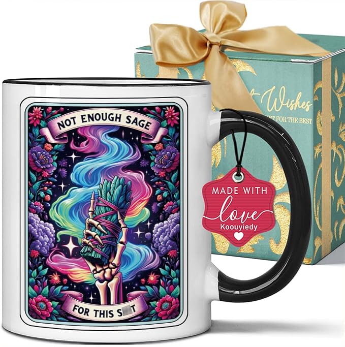 Koouyiedy Not Enough Sage Skeleton Mug 325ml