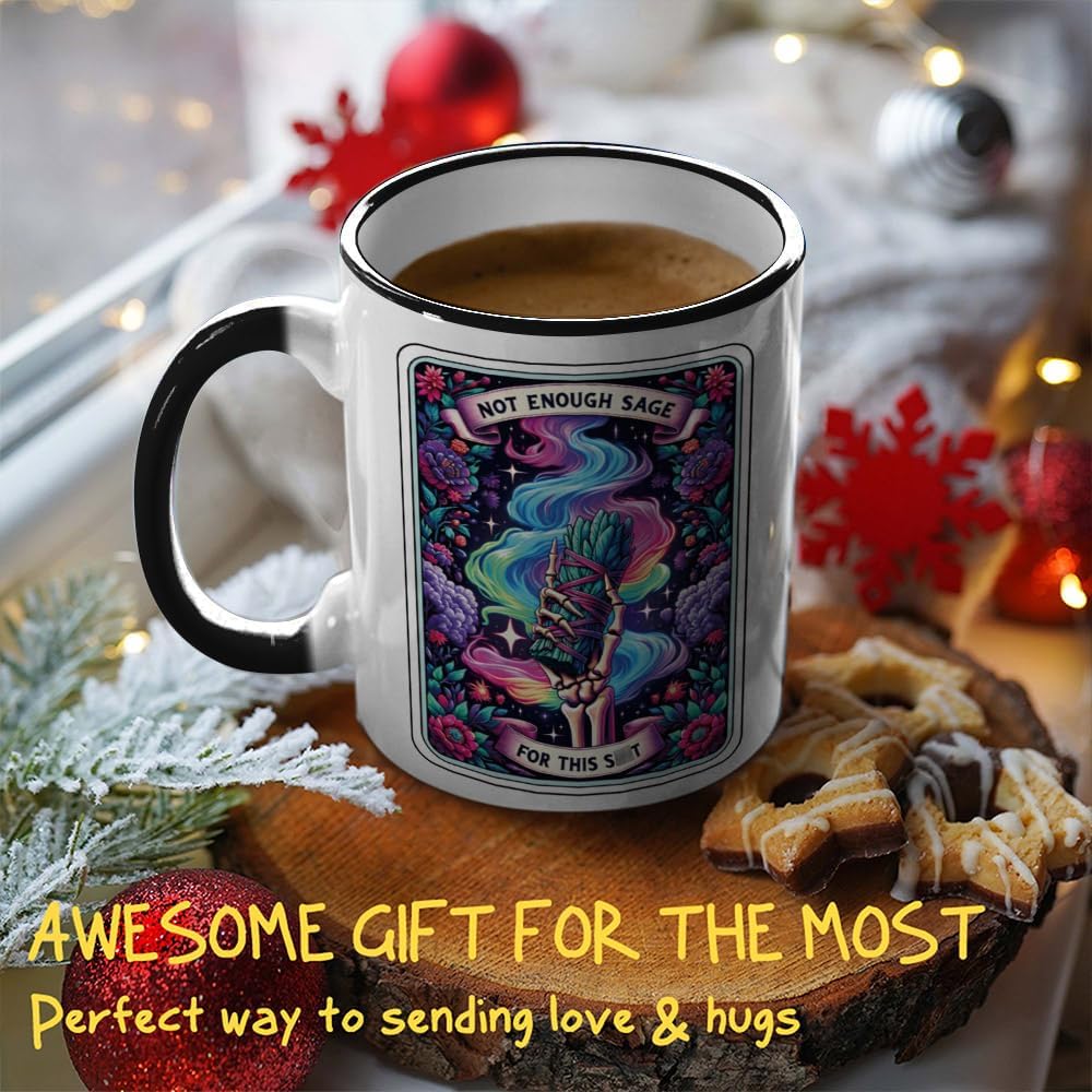 Koouyiedy Not Enough Sage Skeleton Mug 325ml