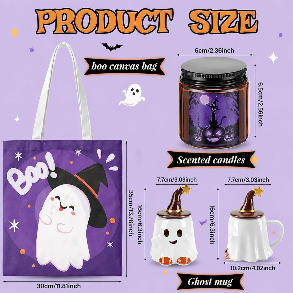 Romooa Women's Halloween Boo Basket Gift Set 9-Piece