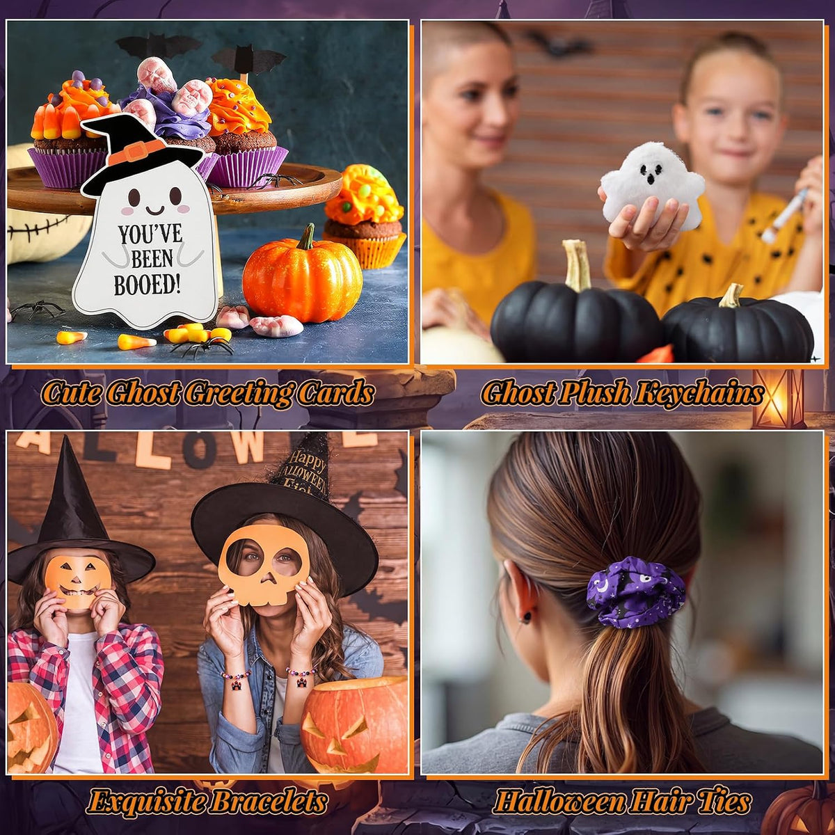 Romooa Women's Halloween Boo Basket Gift Set 9-Piece