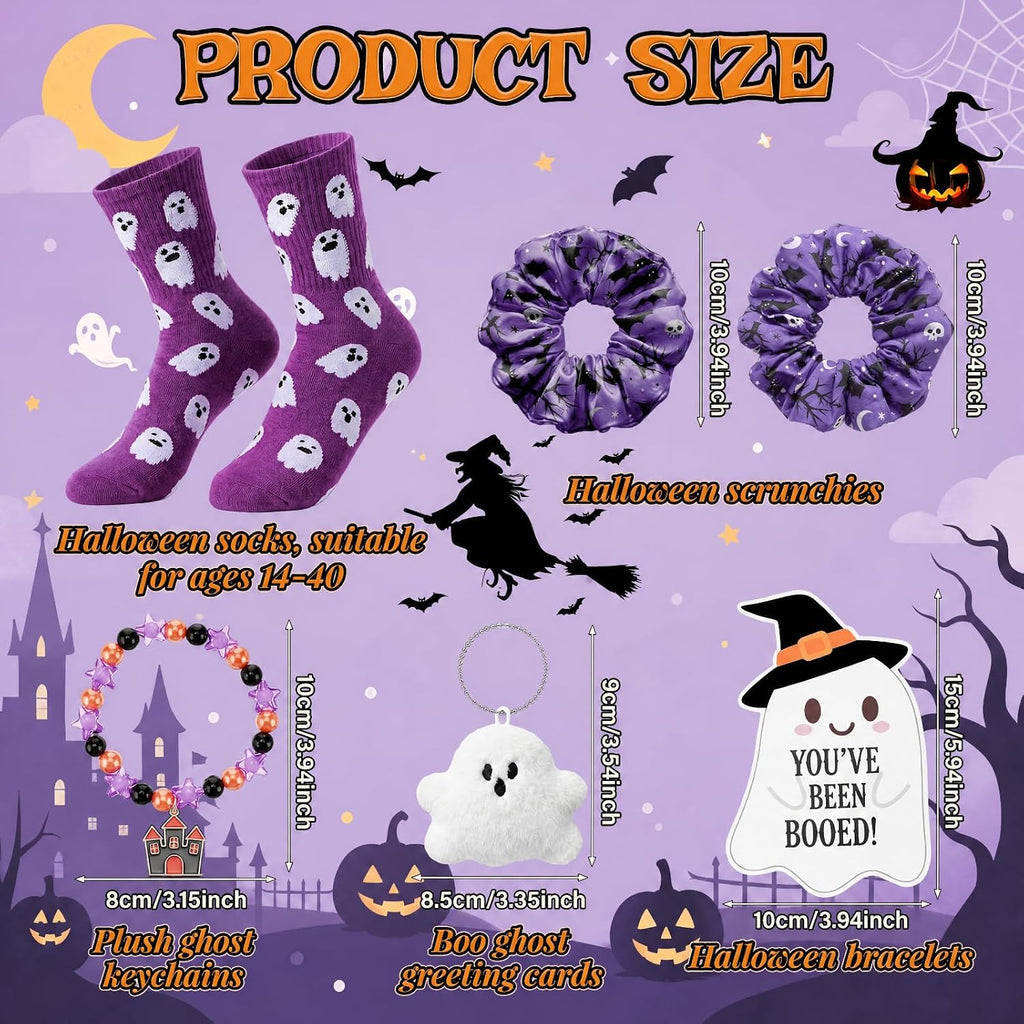 Romooa Women's Halloween Boo Basket Gift Set 9-Piece