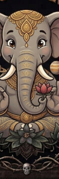 Whimsical Ganesha Elephant Bookmark (digital download)