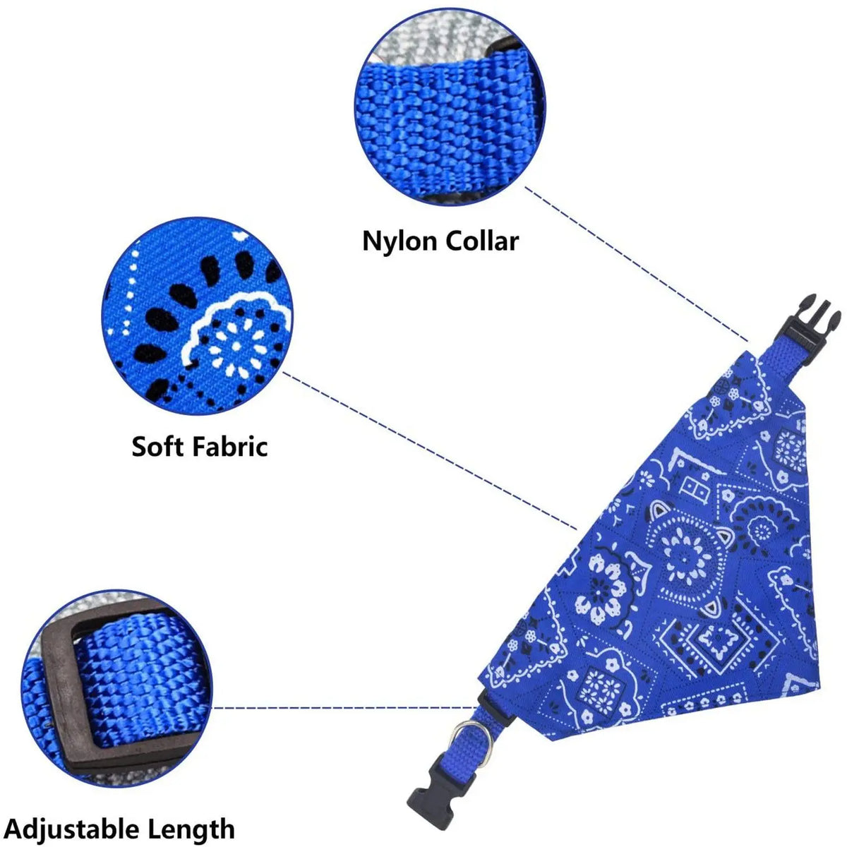 Adjustable Washable Pet Bandana Scarf Collar Bib