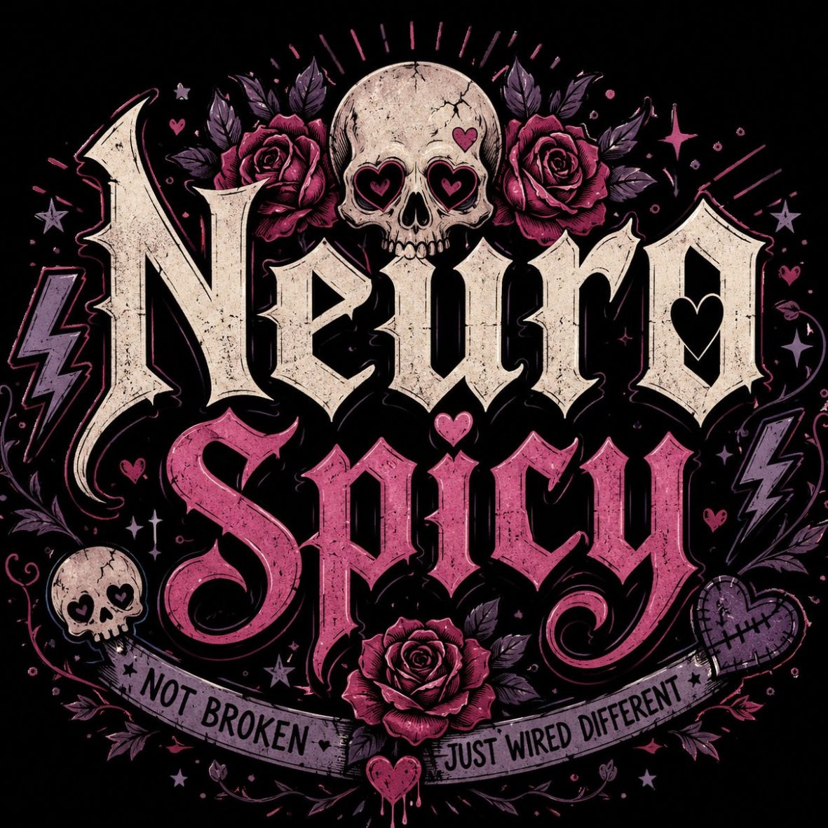Fun Gothic Neurodiversity Digital Image