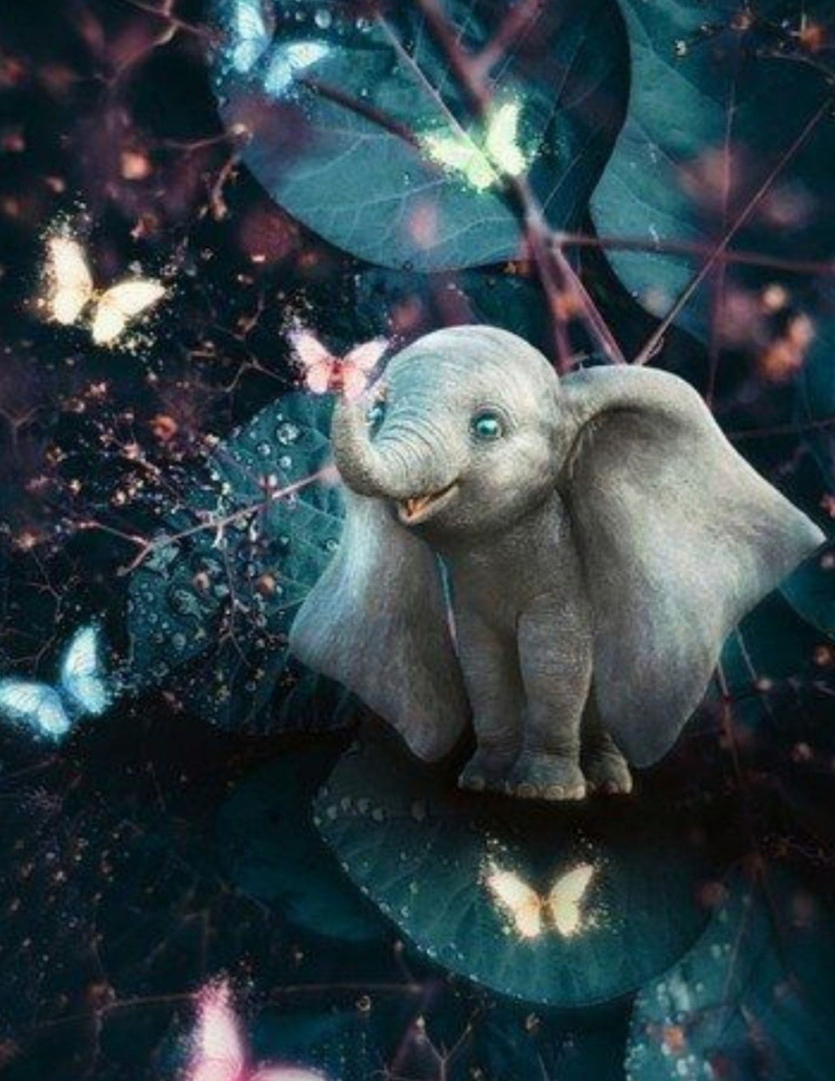Enchanted Baby Elephant Digital Notebook/book Cover