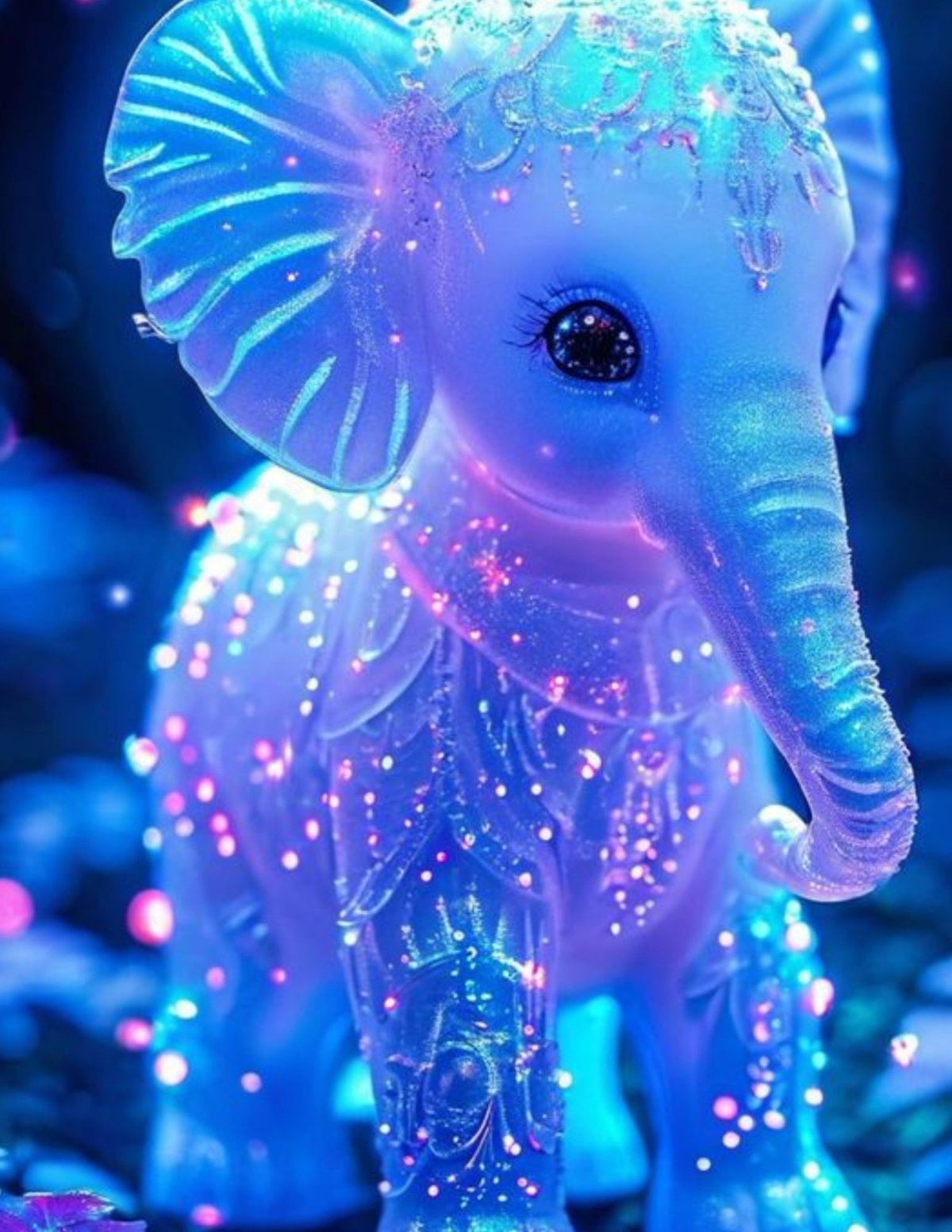 Glowing Celestial Elephant (digital notebook cover)