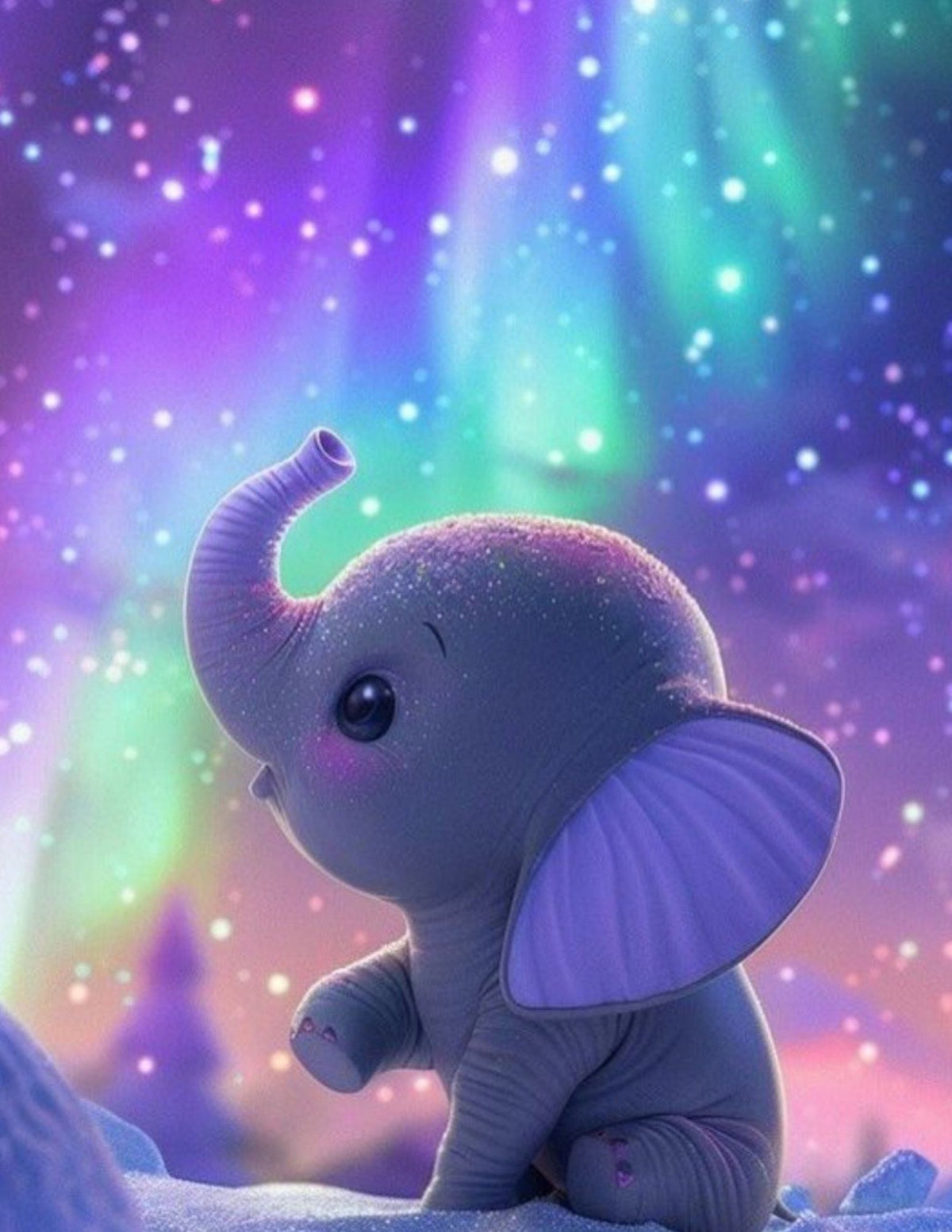 Magical Baby Elephant Digital Note book/diary cover