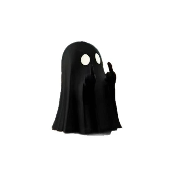 Halloween Reading Ghost Shelf Figurine with Flickering Light