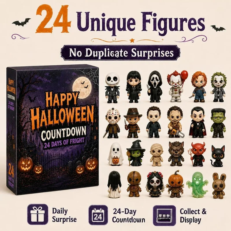 Halloween Horror Movie Mini Figures Advent Calendar 24-Piece