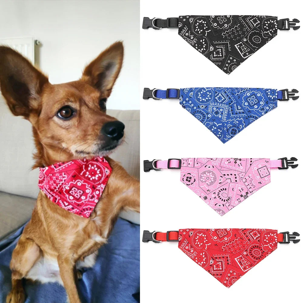 Adjustable Washable Pet Bandana Scarf Collar Bib