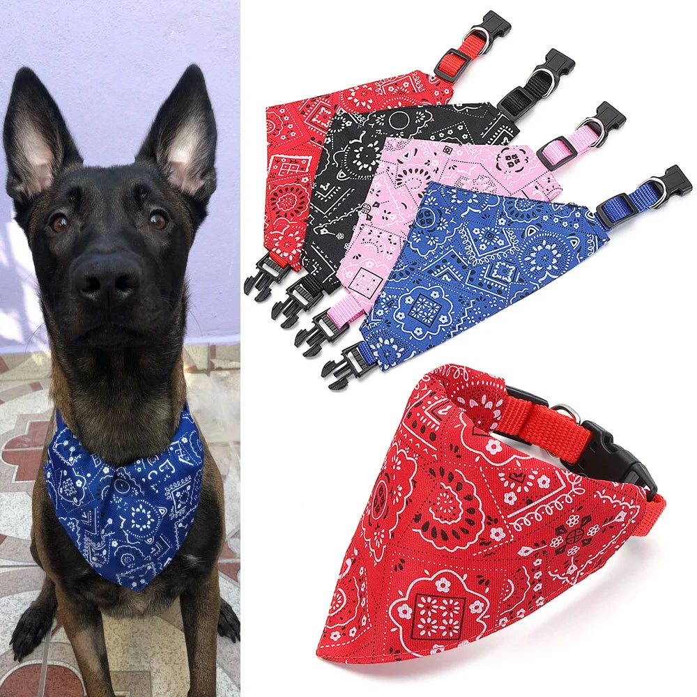Adjustable Washable Pet Bandana Scarf Collar Bib