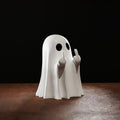 Halloween Reading Ghost Shelf Figurine with Flickering Light