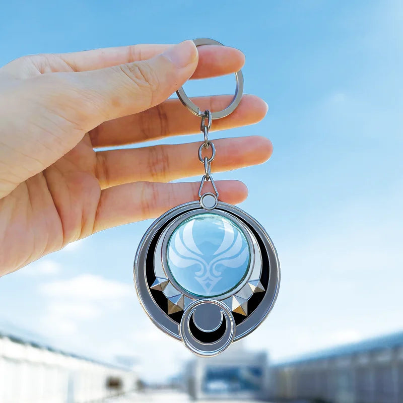 Genshin Impact Anime Cosplay Eye of God Pendant Keychain