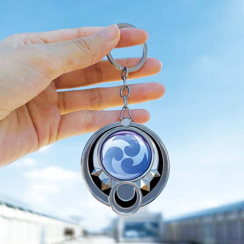 Genshin Impact Anime Cosplay Eye of God Pendant Keychain