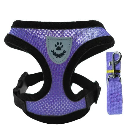 Adjustable Mesh Vest Pet Harness with Leash