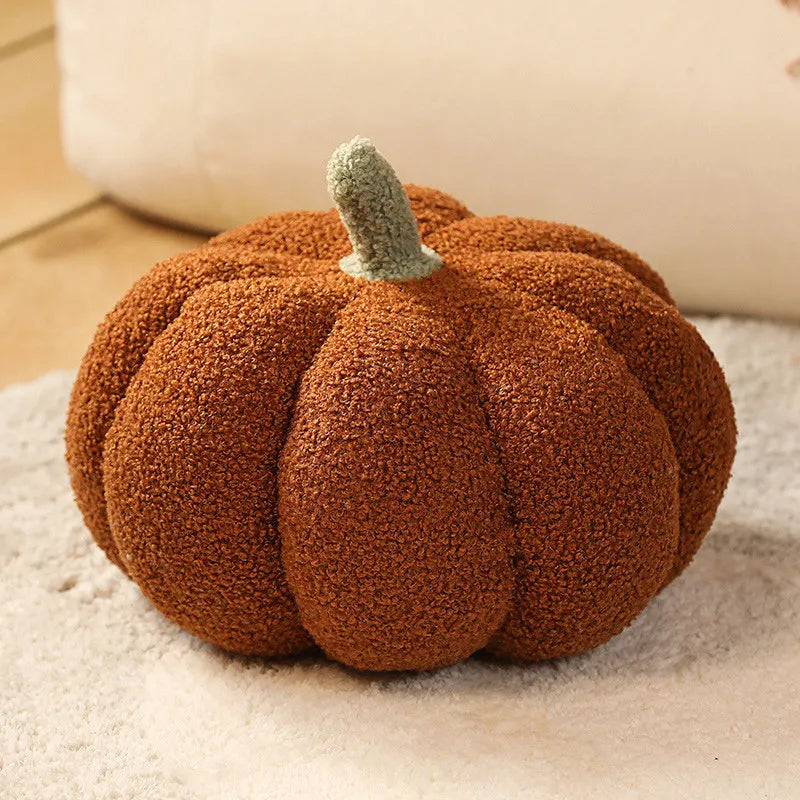 Plush Seat Cushion Cute Pumpkin Throw Pillow Super Soft Cushion Waist Sofa  Window Pillow Halloween Pumpkin Ornament 15-35cm