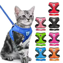 Adjustable Mesh Vest Pet Harness with Leash