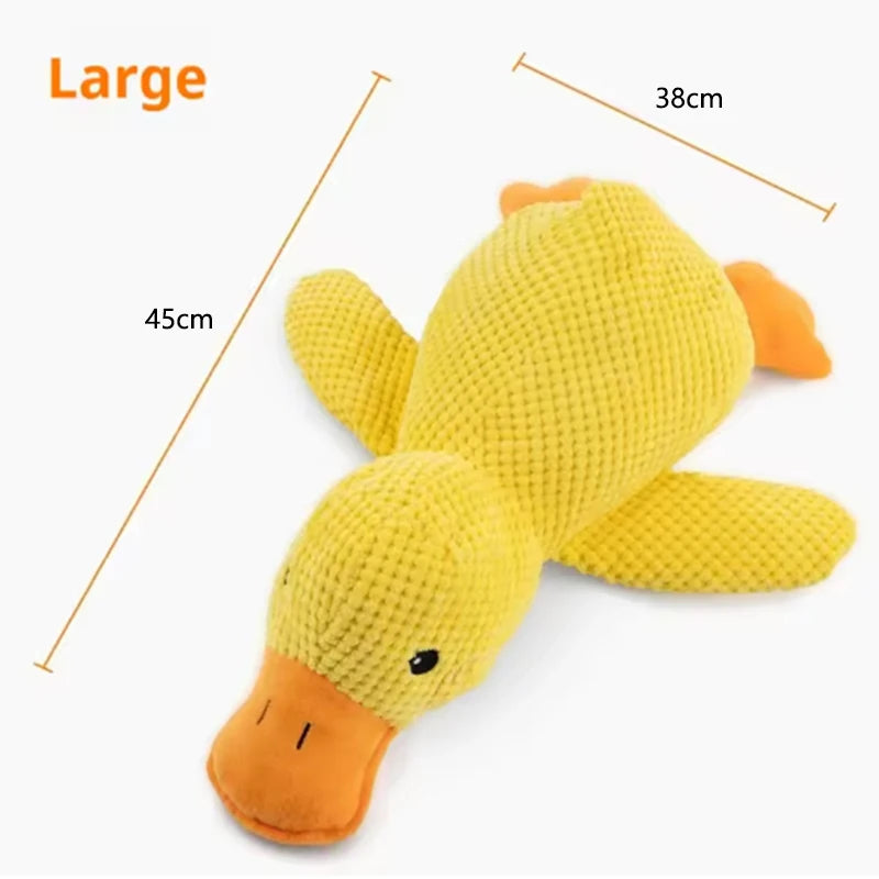 Cute Yellow Duck Interactive Plush Dog Squeak Toy