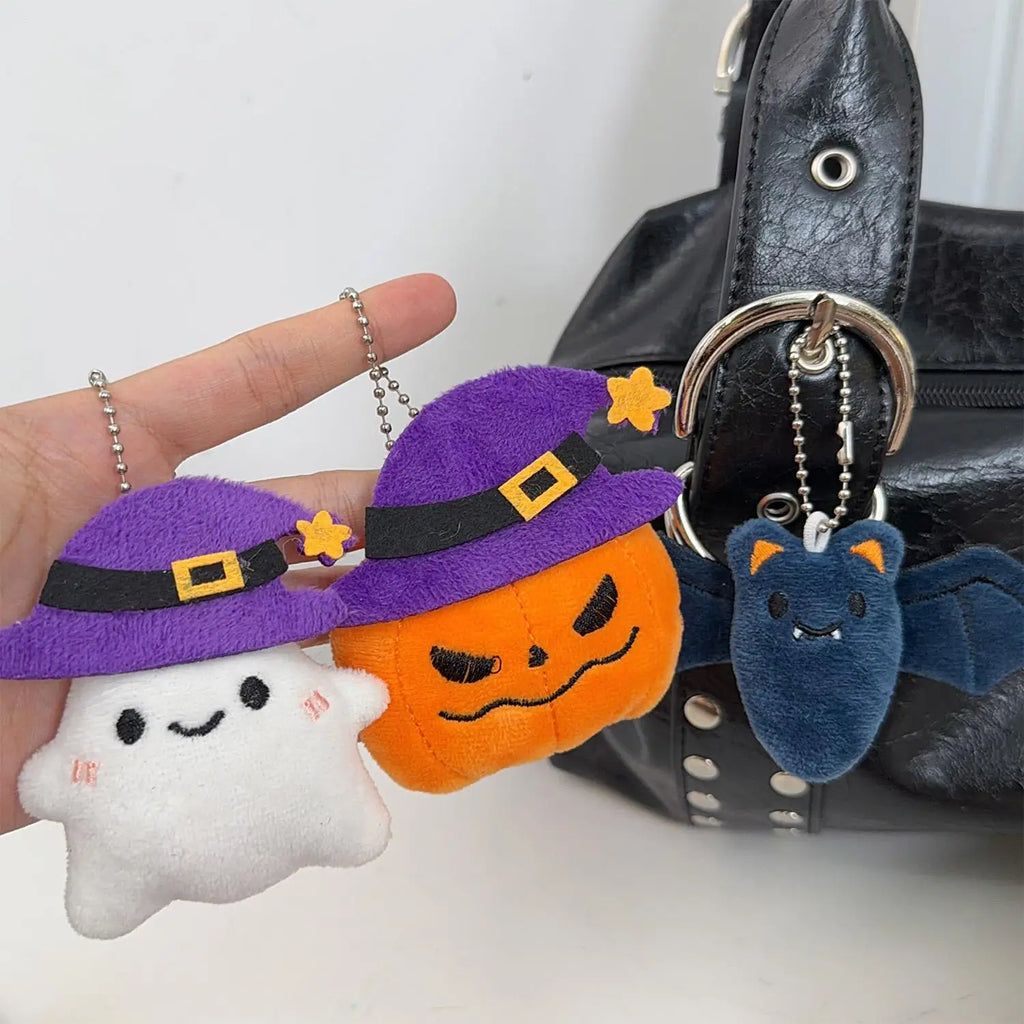 Halloween Pumpkin Head Cartoon Plush Keychain Pendant