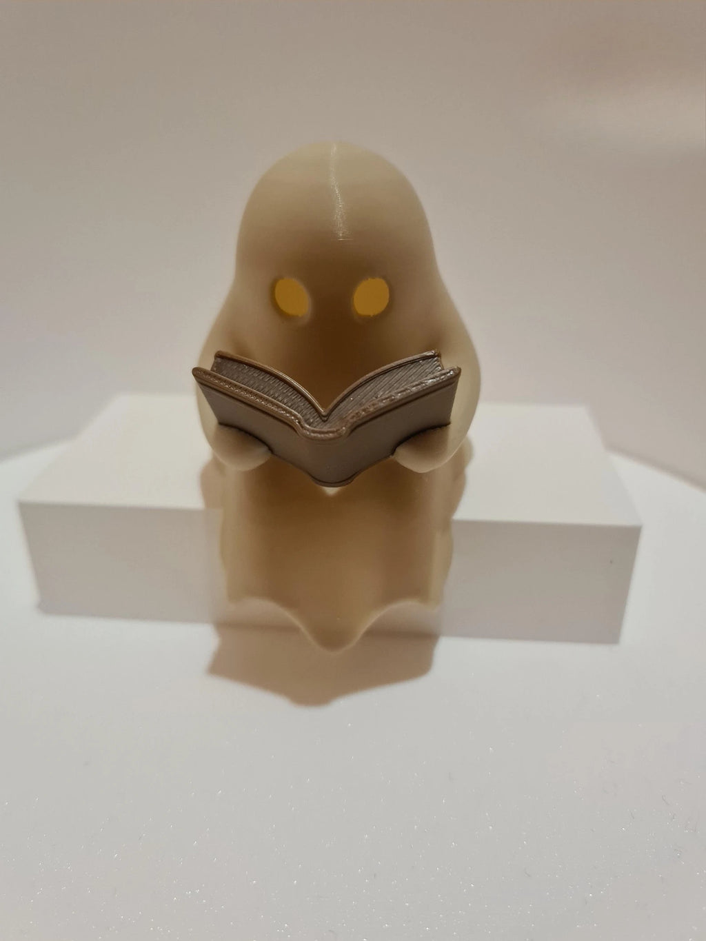 Halloween Reading Ghost Shelf Figurine with Flickering Light