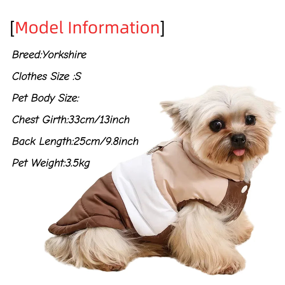 Warm Waterproof Winter Dog Jacket Vest with D-Ring