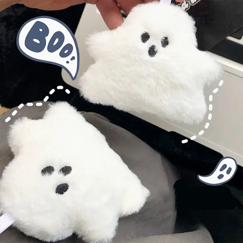 Halloween Cute Mini Ghost Plush Bag Charm Keychain