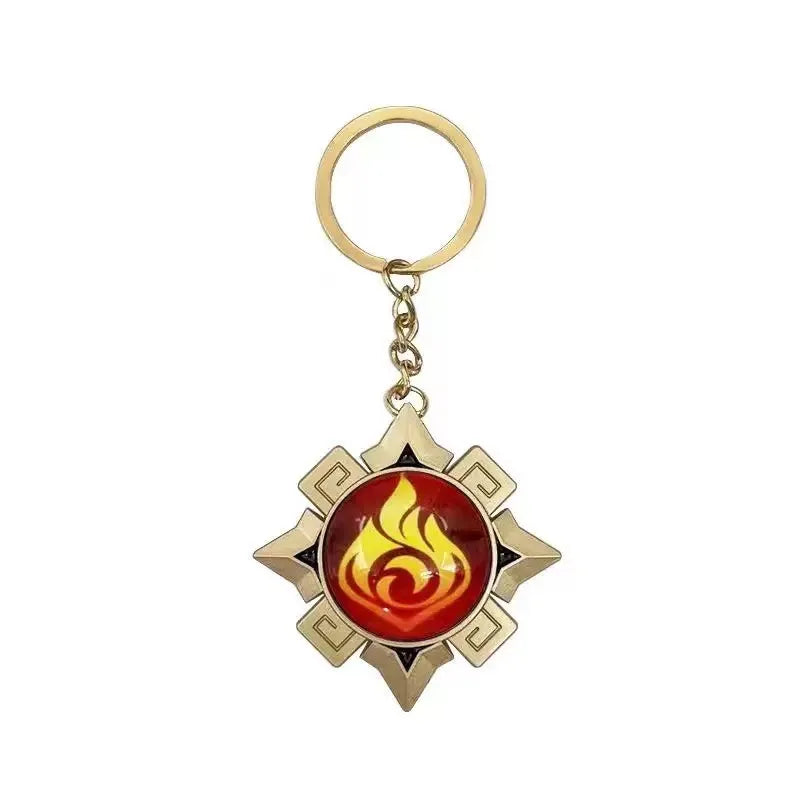 Genshin Impact Anime Cosplay Eye of God Pendant Keychain