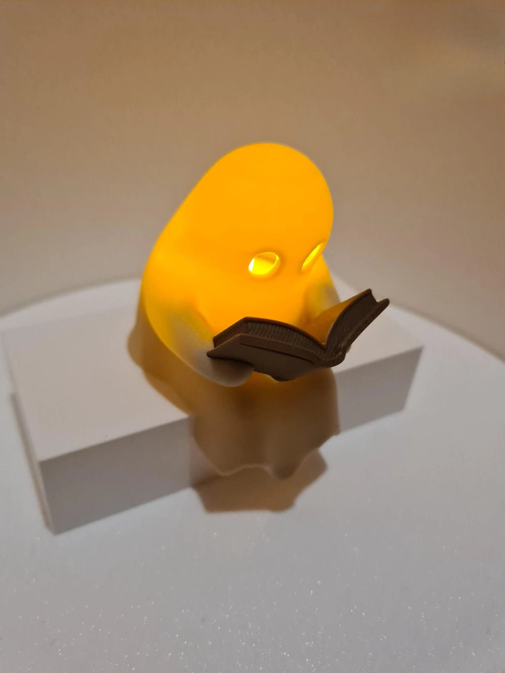 Halloween Reading Ghost Shelf Figurine with Flickering Light
