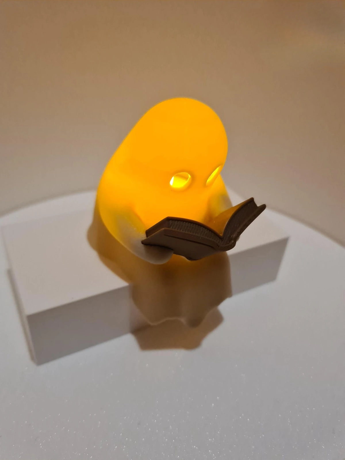 Halloween Reading Ghost Shelf Figurine with Flickering Light