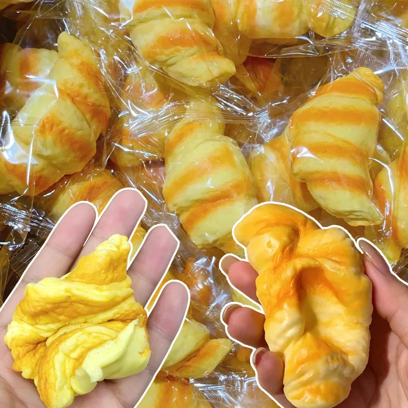 Squishy Croissant Simulation Bread Stress Relief Squeeze Toy