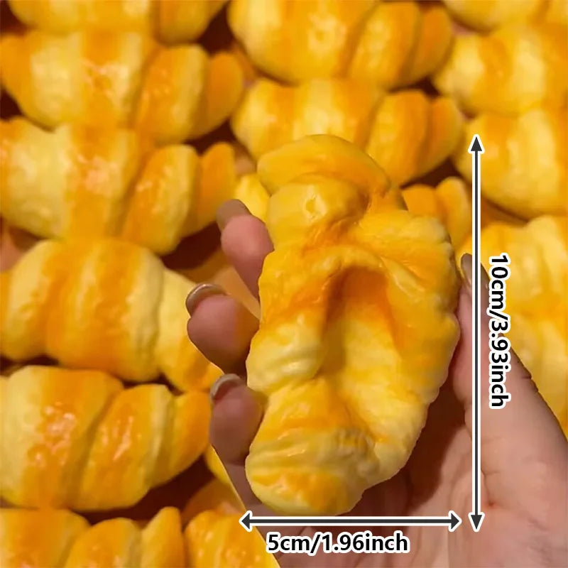 Squishy Croissant Simulation Bread Stress Relief Squeeze Toy