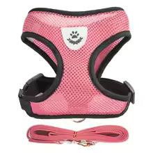 Adjustable Mesh Vest Pet Harness with Leash