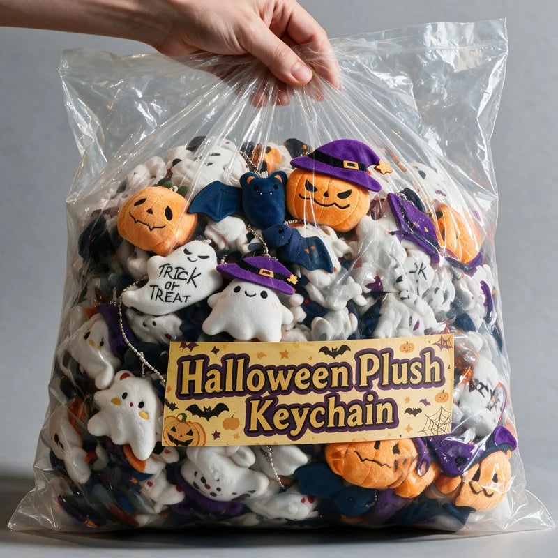 Halloween Pumpkin Head Cartoon Plush Keychain Pendant