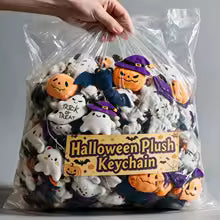 Halloween Pumpkin Head Cartoon Plush Keychain Pendant
