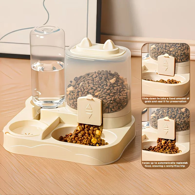 2-in-1 Large Pet Feeder and Water Dispenser