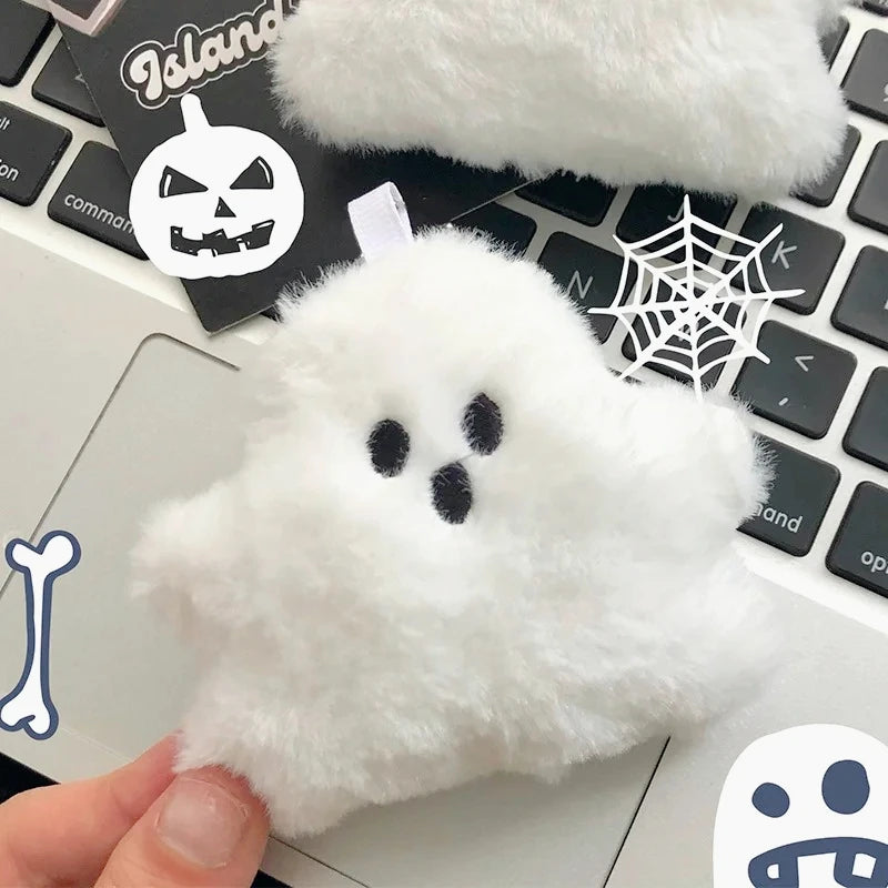 Halloween Cute Mini Ghost Plush Bag Charm Keychain